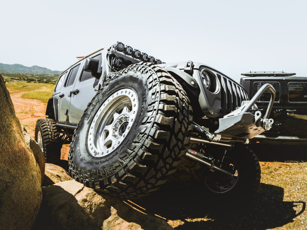 Jesse's Jeep running Mickey Thompson's Baja Boss M/Ts